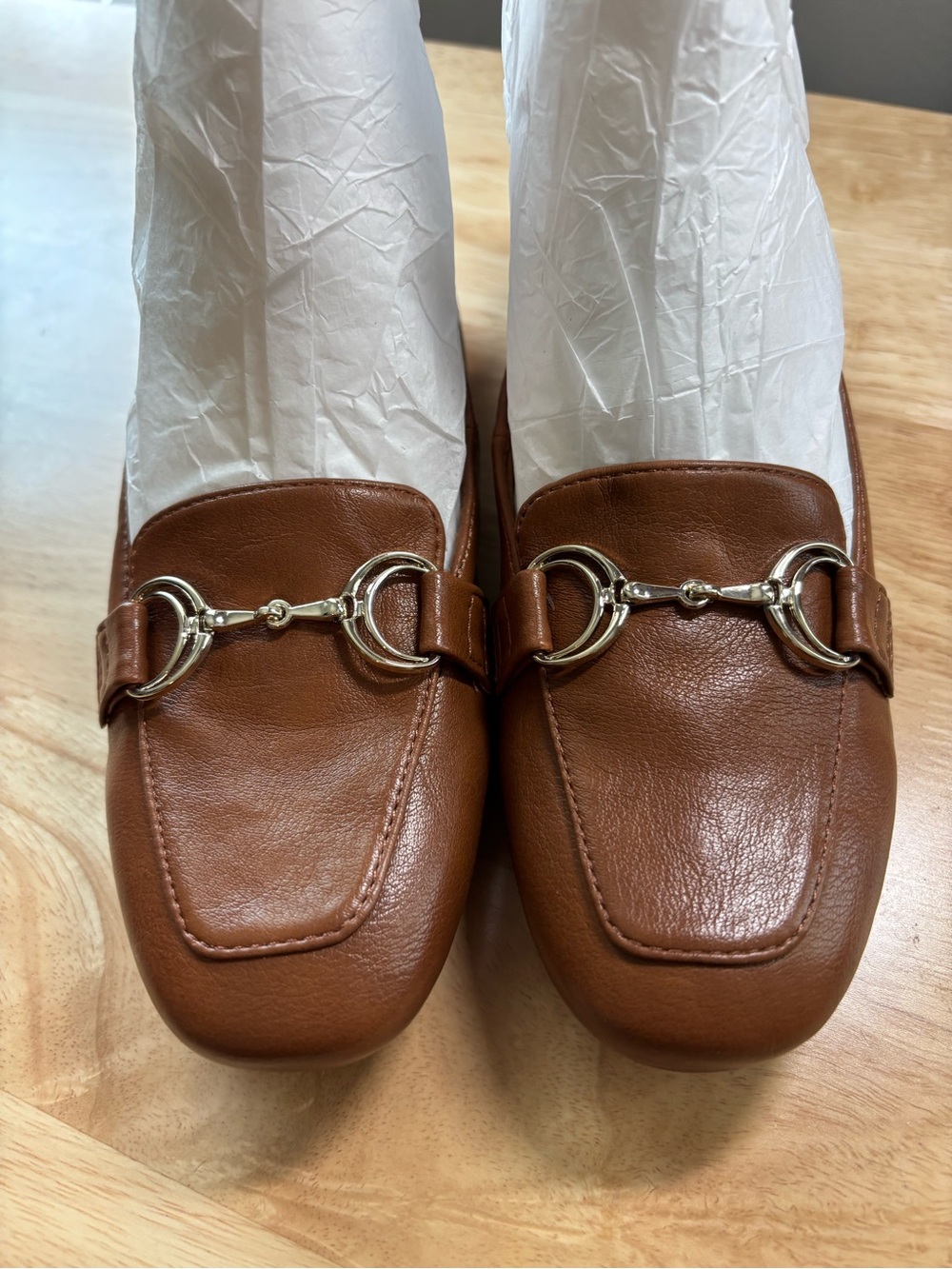 Naturalizer Kamryn Horse Bit Loafers Shoes Brown 5M Office Church Casual NWOB